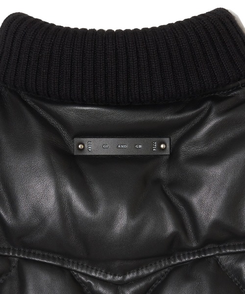CRIMIE(クライミー)の「DIAMOND QUILT LAMB LEATHER DOWN JACKET / ダイヤ柄キルトラムレザー ダウンジャケット(ダウンジャケット/コート・メンズ・ブラック/ネイビー・XXL/XL/L/M/S)」の16枚目の写真