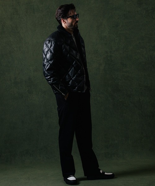 CRIMIE(クライミー)の「DIAMOND QUILT LAMB LEATHER DOWN JACKET / ダイヤ柄キルトラムレザー ダウンジャケット(ダウンジャケット/コート・メンズ・ブラック/ネイビー・XXL/XL/L/M/S)」の19枚目の写真