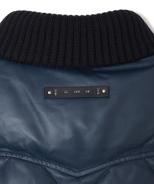 CRIMIE(クライミー)の「DIAMOND QUILT LAMB LEATHER DOWN JACKET / ダイヤ柄キルトラムレザー ダウンジャケット(ダウンジャケット/コート・メンズ・ブラック/ネイビー・XXL/XL/L/M/S)」の10枚目の写真
