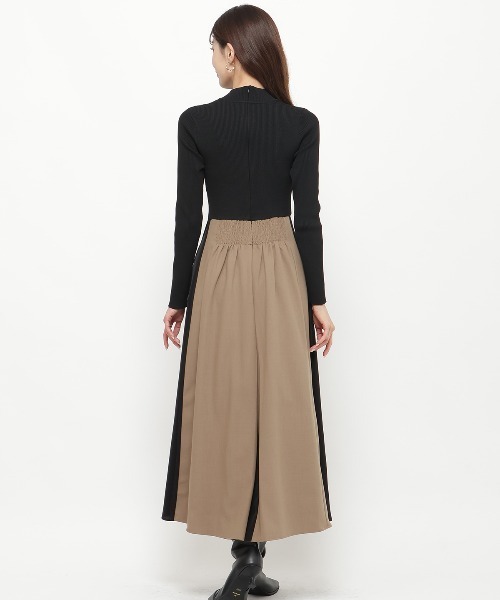 AND COUTURE(アンドクチュール)の「配色ドッキングワンピース(ワンピース・レディース・ネイビー/ブラック・FREE)」の12枚目の写真