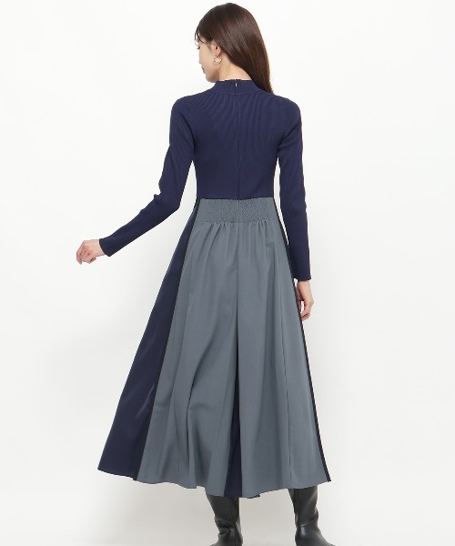 AND COUTURE(アンドクチュール)の「配色ドッキングワンピース(ワンピース・レディース・ネイビー/ブラック・FREE)」の7枚目の写真