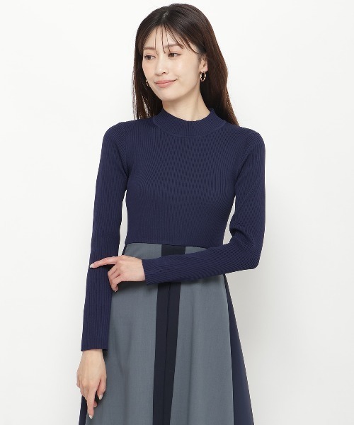 AND COUTURE(アンドクチュール)の「配色ドッキングワンピース(ワンピース・レディース・ネイビー/ブラック・FREE)」の15枚目の写真