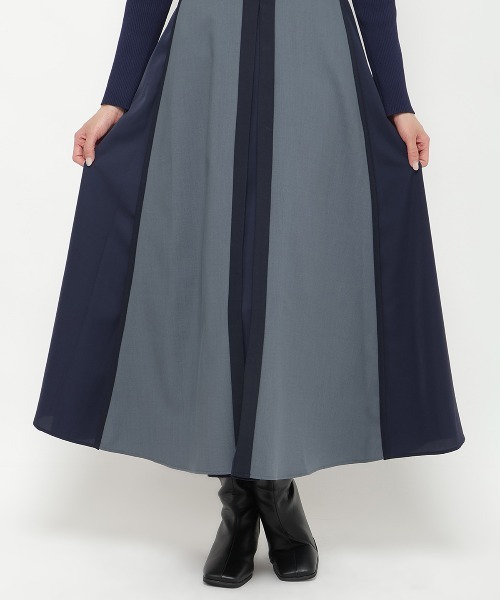 AND COUTURE(アンドクチュール)の「配色ドッキングワンピース(ワンピース・レディース・ネイビー/ブラック・FREE)」の6枚目の写真