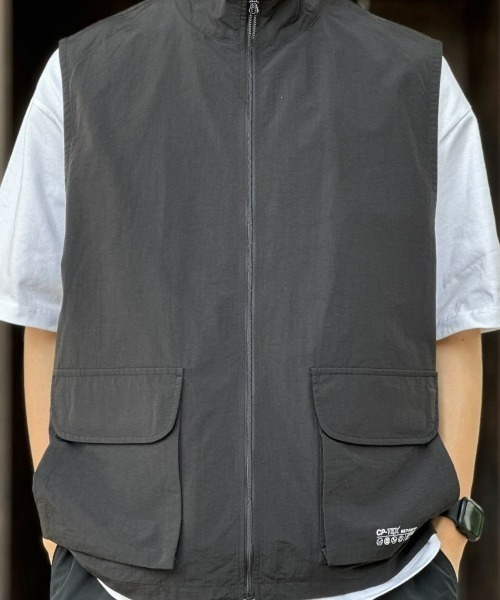 CAMP7（キャンプセブン）の「【CAMP7】CP-TEX ナイロンベスト（ベスト・メンズ・ブラック/ダークグレー・M/L/XL）」の16枚目の写真