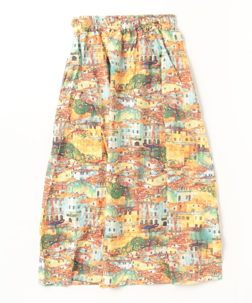 sandy（サンディー）の「【sandy】プリントサイド切替ギャザーSK（スカート・レディース・イエロー/ブルー・FREE）」の3枚目の写真