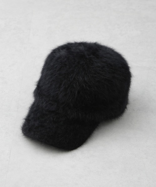 NANO universe（ナノユニバース）の「ファーキャップ（キャップ・レディース・ブラック/ベージュ・FREE）」の3枚目の写真