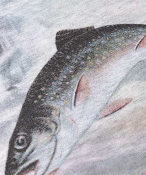 Foxfire（フォックスファイヤー）の「Foxfire/フォックスファイヤー 別注 Foxfire プリントクルーネック スウェット/カタログトラウト/バックプリント/リラックスフィット（スウェット・メンズ・ライトグレー/チャコールグレー/ネイビー・LARGE/MEDIUM）」の20枚目の写真