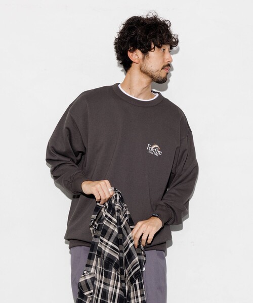 Foxfire（フォックスファイヤー）の「Foxfire/フォックスファイヤー 別注 Foxfire プリントクルーネック スウェット/カタログトラウト/バックプリント/リラックスフィット（スウェット・メンズ・ライトグレー/チャコールグレー/ネイビー・LARGE/MEDIUM）」の8枚目の写真