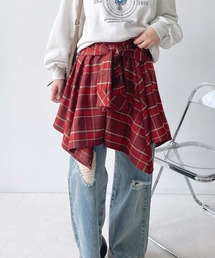 AS KNOW AS plus | ◇巻きシャツ風デザインミニスカート(スカート)