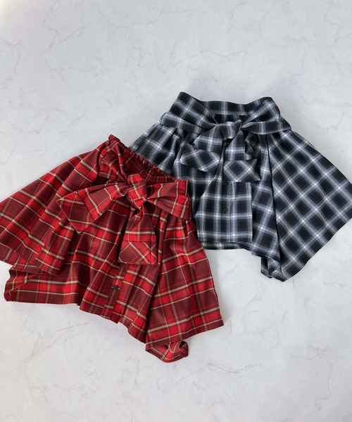 AS KNOW AS plus（アズノゥアズプラス）の「◇巻きシャツ風デザインミニスカート（スカート・レディース・ブラック系/レッド系・FREE）」の14枚目の写真