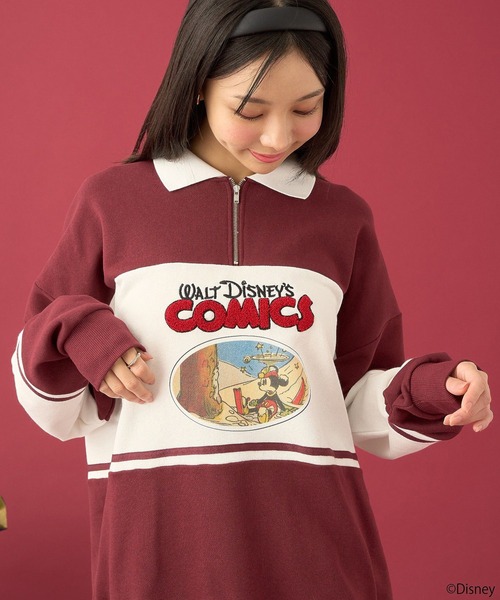 ディズニー スウェット フリル Disney トレーナー ディズニー キャラクター 袖フリルトレーナー