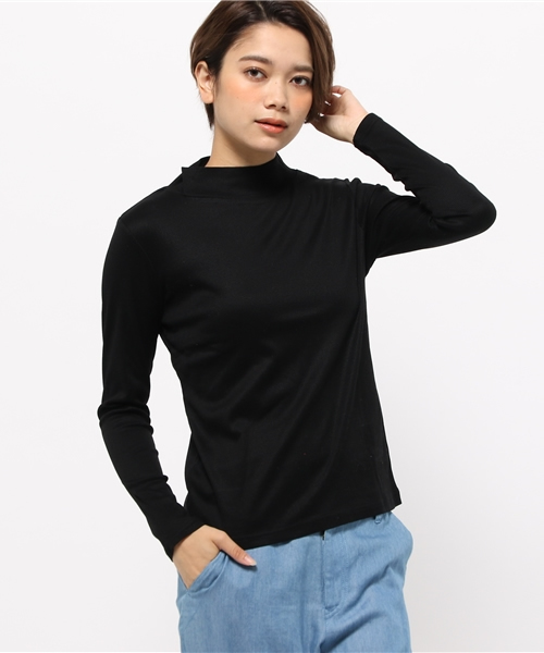 OUTLET(アウトレット)の「【Sheta】リブHNカットソー(Tシャツ/カットソー・レディース・グレー/ブラック・FREE)」の1枚目の写真