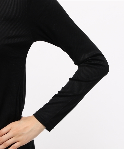 OUTLET(アウトレット)の「【Sheta】リブHNカットソー(Tシャツ/カットソー・レディース・グレー/ブラック・FREE)」の7枚目の写真