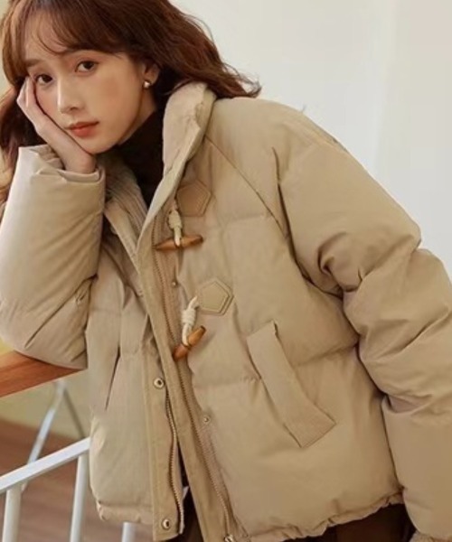 セール】トグルボタン ショート丈 スタンドカラー エコダウン