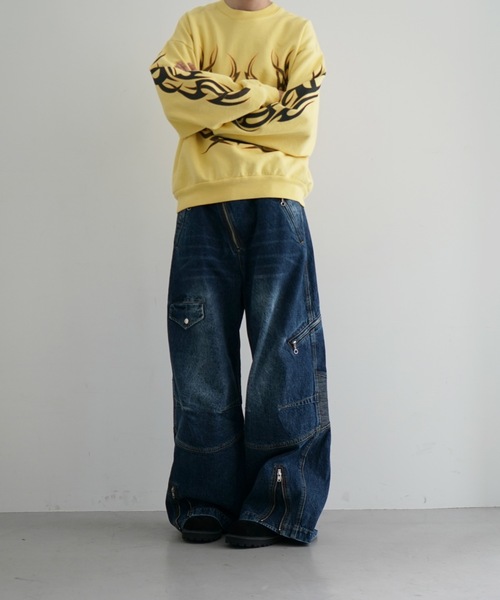 KAIKO（カイコー）の「KAIKO NOT STYLE（デニムパンツ・メンズ・ブラック/インディゴブルー・1/2）」の15枚目の写真