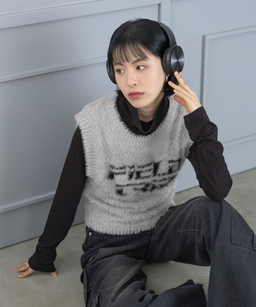 3.3 Field Trip (3.3フィールドトリップ)の「3.3 Field Trip/フェザーミニベスト(ベスト・レディース・グレー/ブラック・FREE)」の9枚目の写真