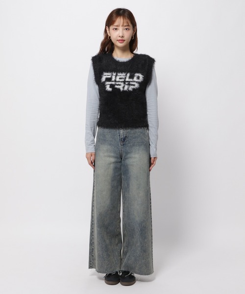 3.3 Field Trip (3.3フィールドトリップ)の「3.3 Field Trip/フェザーミニベスト(ベスト・レディース・グレー/ブラック・FREE)」の22枚目の写真