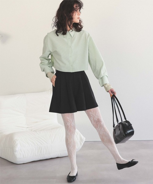 titivate(ティティベイト)の「ツータックショートパンツ(その他パンツ・レディース・ブラック/ライトカーキ/ライトベージュ・L/M/S)」の6枚目の写真