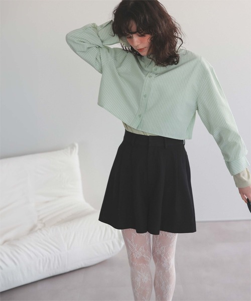 titivate(ティティベイト)の「ツータックショートパンツ(その他パンツ・レディース・ブラック/ライトカーキ/ライトベージュ・L/M/S)」の7枚目の写真