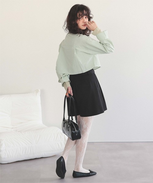 titivate(ティティベイト)の「ツータックショートパンツ(その他パンツ・レディース・ブラック/ライトカーキ/ライトベージュ・L/M/S)」の11枚目の写真