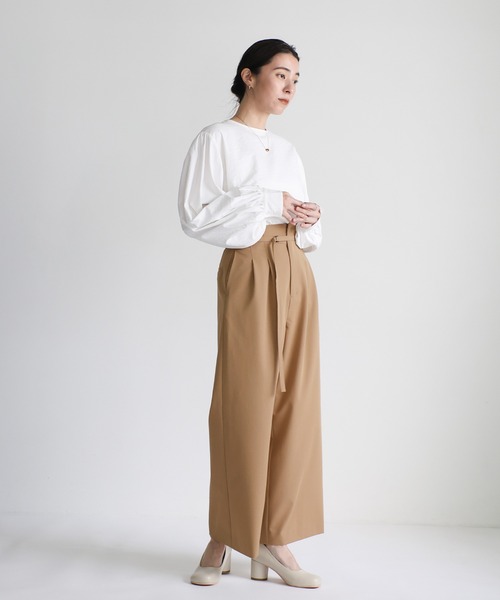セール】【セレモニー】ベルト付ハイウエストワイドパンツ（その他