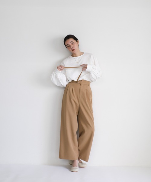 select MOCA(セレクトモカ)の「【セレモニー】ベルト付ハイウエストワイドパンツ(その他パンツ・レディース・ブラック/ベージュ・MEDIUM/LARGE)」の6枚目の写真
