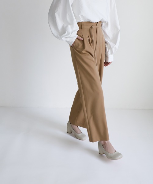 select MOCA(セレクトモカ)の「【セレモニー】ベルト付ハイウエストワイドパンツ(その他パンツ・レディース・ブラック/ベージュ・MEDIUM/LARGE)」の8枚目の写真