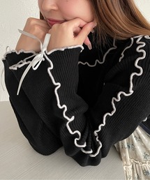 kutir（クティール）の「【新色追加】リボンメロータートルニット（ニット/セーター）」