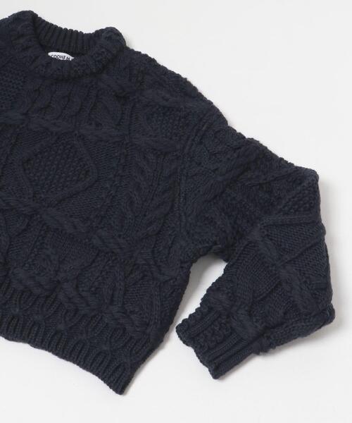 ニット 米富繊維　CRAZY ARAN PULLOVER-1 レディース セーター ニット 米富繊維　CRAZY ARAN PULLOVER-3 メンズ