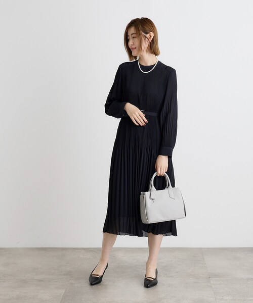 grove（グローブ）の「ハンドルノットリボン2WAYトート【入卒対応可】（ショルダーバッグ・レディース・ナチュラル/ブラック/サックスブルー・00）」の10枚目の写真