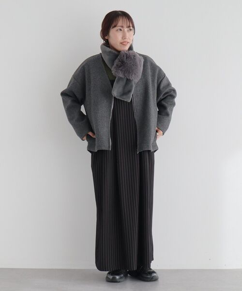 CRAFT STANDARD BOUTIQUE（クラフトスタンダードブティック）の「フェイクファーストール（ストール/ショール・レディース・ブラウン/ライトベージュ/グレー・FREE）」の6枚目の写真