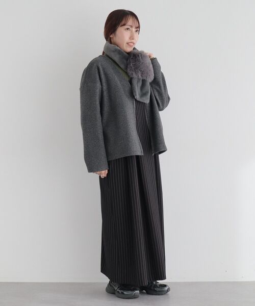 CRAFT STANDARD BOUTIQUE（クラフトスタンダードブティック）の「フェイクファーストール（ストール/ショール・レディース・ブラウン/ライトベージュ/グレー・FREE）」の7枚目の写真