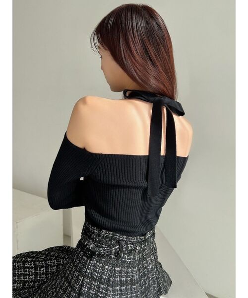 RESEXXY（リゼクシー）の「ホルターネックニットトップス（ニット/セーター・レディース・ホワイト/ピンク/ブラック・FREE）」の21枚目の写真