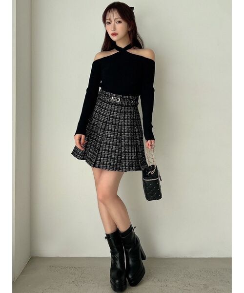 RESEXXY（リゼクシー）の「ホルターネックニットトップス（ニット/セーター・レディース・ホワイト/ピンク/ブラック・FREE）」の22枚目の写真