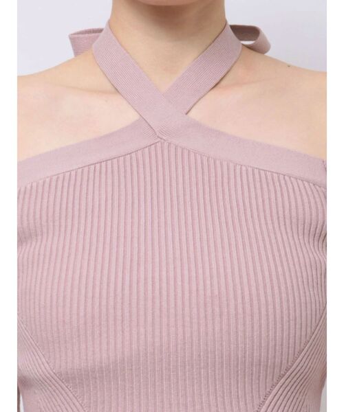 RESEXXY（リゼクシー）の「ホルターネックニットトップス（ニット/セーター・レディース・ホワイト/ピンク/ブラック・FREE）」の11枚目の写真