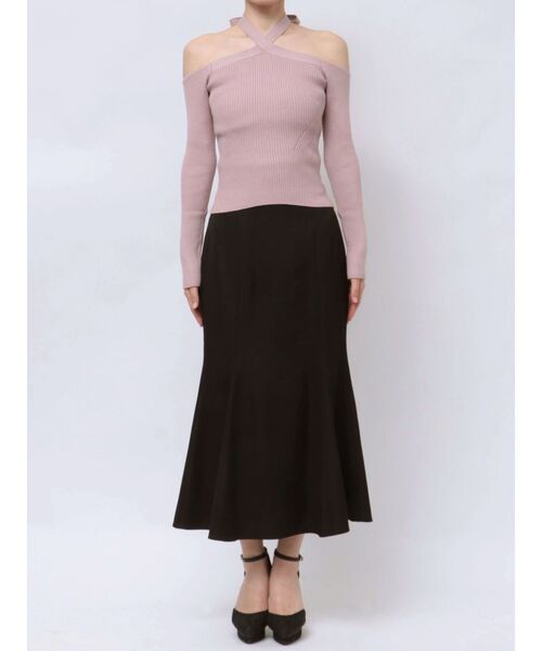 RESEXXY（リゼクシー）の「ホルターネックニットトップス（ニット/セーター・レディース・ホワイト/ピンク/ブラック・FREE）」の15枚目の写真