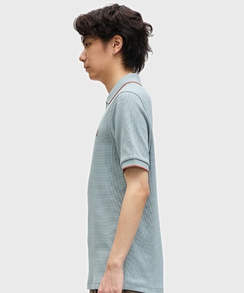 フレッドペリー Ribbed Polo Shirt ポロシャツ セール】Textured Zip Neck Polo Shirt／テクスチャージップ