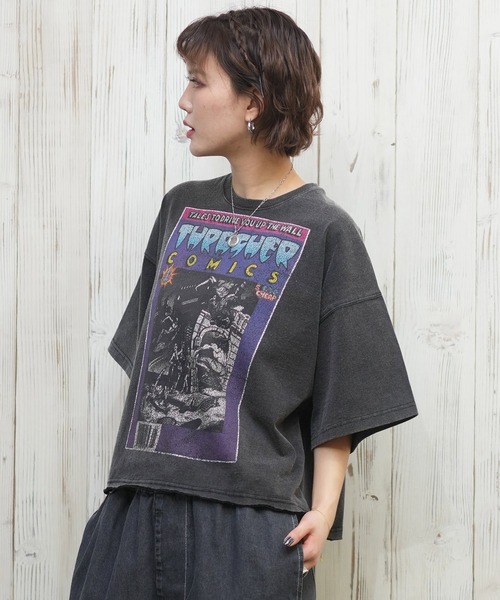 THRASHER スラッシャー 半袖 Tシャツ レディース コミックプリント クロップド丈 252TH2ST026 楽天市場】THRASHER スラッシャー 半袖 Tシャツ レディース