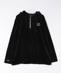 《FLAN(FLANLABS)》Velour Half Zip Parker