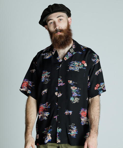 <完売品> SCHOTT×パイナップルジュース レーヨンシャツ アロハシャツ 完売品> SCHOTT×パイナップルジュース レーヨンシャツ アロハ