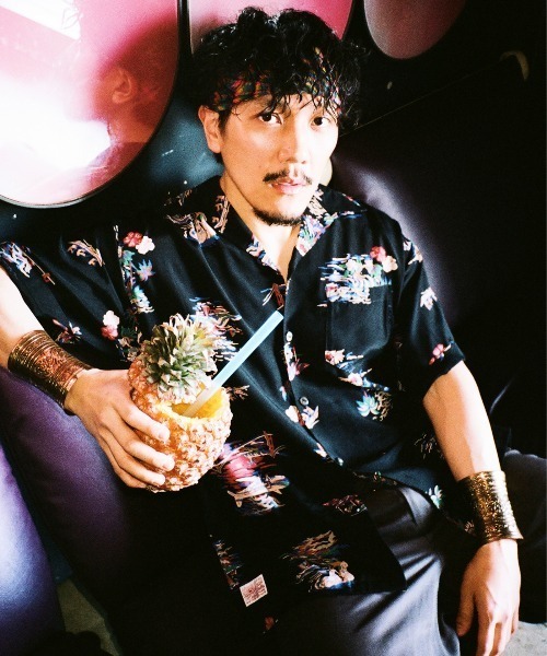 希少 ショット Schott (M) アロハシャツ パイナップル ドクロ 総