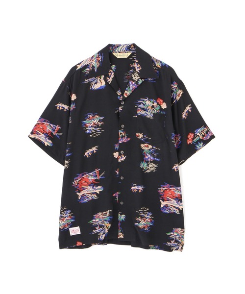 schott（ショット）の「Schott/ショット/×PJ/×パイナップルジュース/RAYON SHIRT ALOHALAND/レーヨンシャツ アロハランド（シャツ/ブラウス・メンズ・ブラック・M/L/XL/2XL）」の13枚目の写真