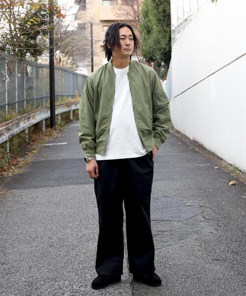BACK NUMBER(バックナンバー)の「BACK NUMBER(バックナンバー)【メンズ】ライトMA-1ジャケット(ミリタリージャケット・メンズ・ベージュ/オリーブ・M/L/XL)」の18枚目の写真