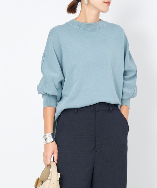 MICA&DEAL（マイカ＆ディール）の「ピグメントバイオプルオーバー（スウェット・レディース・チャコールグレー/ベージュ/ブルー・FREE）」の3枚目の写真