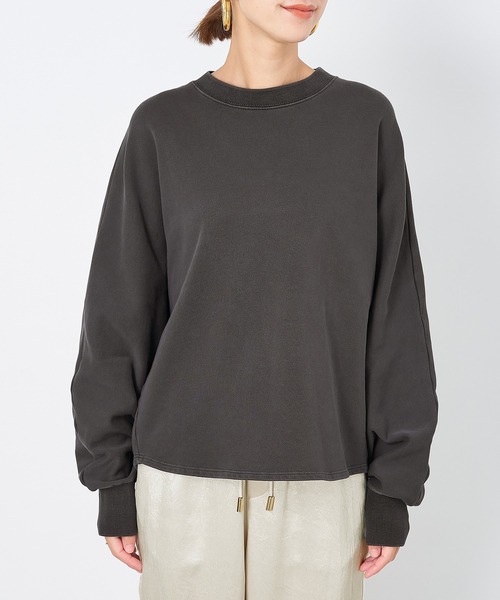 MICA&DEAL（マイカ＆ディール）の「ピグメントバイオプルオーバー（スウェット・レディース・チャコールグレー/ベージュ/ブルー・FREE）」の12枚目の写真