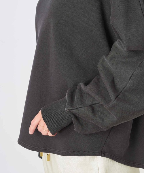 MICA&DEAL（マイカ＆ディール）の「ピグメントバイオプルオーバー（スウェット・レディース・チャコールグレー/ベージュ/ブルー・FREE）」の15枚目の写真