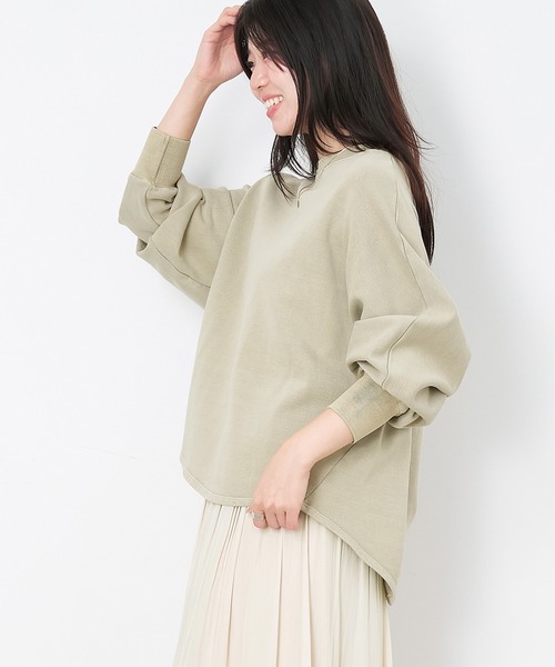 MICA&DEAL（マイカ＆ディール）の「ピグメントバイオプルオーバー（スウェット・レディース・チャコールグレー/ベージュ/ブルー・FREE）」の17枚目の写真