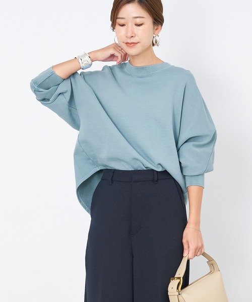 MICA&DEAL（マイカ＆ディール）の「ピグメントバイオプルオーバー（スウェット・レディース・チャコールグレー/ベージュ/ブルー・FREE）」の22枚目の写真