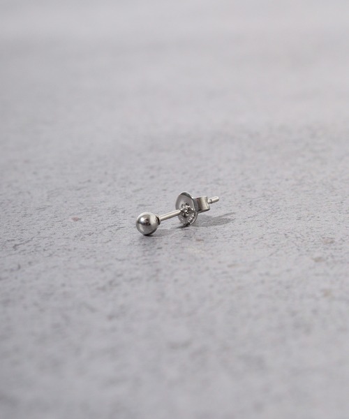 シルバー ステンレススチール ピアス(片耳用) セール】EVER METAL サージカルステンレス 316L 金属アレルギー対策