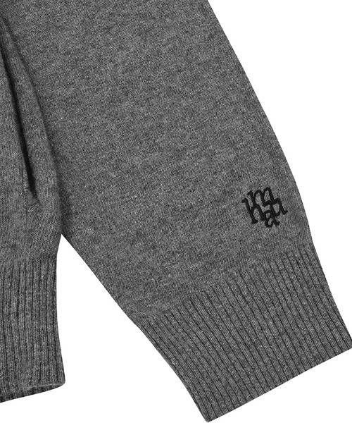 ★韓国の人気★【87MM】★[Mmlg] JACQUARD KNIT ZI.P★ A'GEM/9 × .kom 『muah muah/ムーアムーア』 JACQUARD KNIT